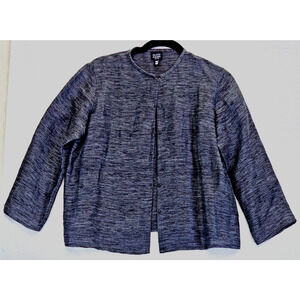 Eileen Fisher Women's Shirt Organic Italian Linen Cotton Button Down Top Size PM